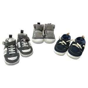 Baby Sneakers Lot (3 Pairs) – Mixed Brands – Neutral Colors – Infant Sizes